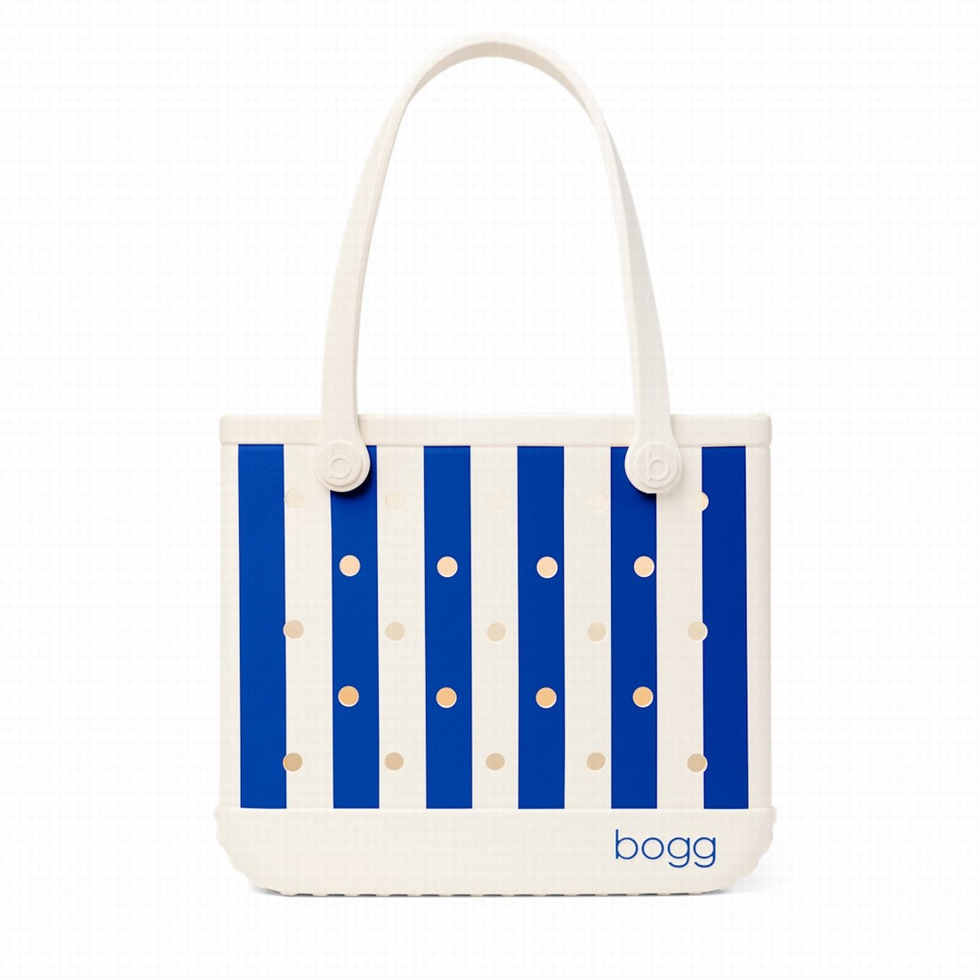 Baby Bogg Bag Mykonos Blue Stripe Women's Waterproof Beach Tote Durable Easy Clean with Spacious Interior for Boat Trips Travel Organizer Vacation Essentials for Women