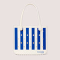 Baby Bogg Bag Mykonos Blue Stripe Yacht Day Travel Organizer Stylish Large Capacity Non Slip Bottom Design for Women