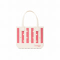 Bitty Bogg Bag Capri Coral Stripe Family Fun Day Tote Portable Easy Clean Deep Storage Interior for Boat Excursions