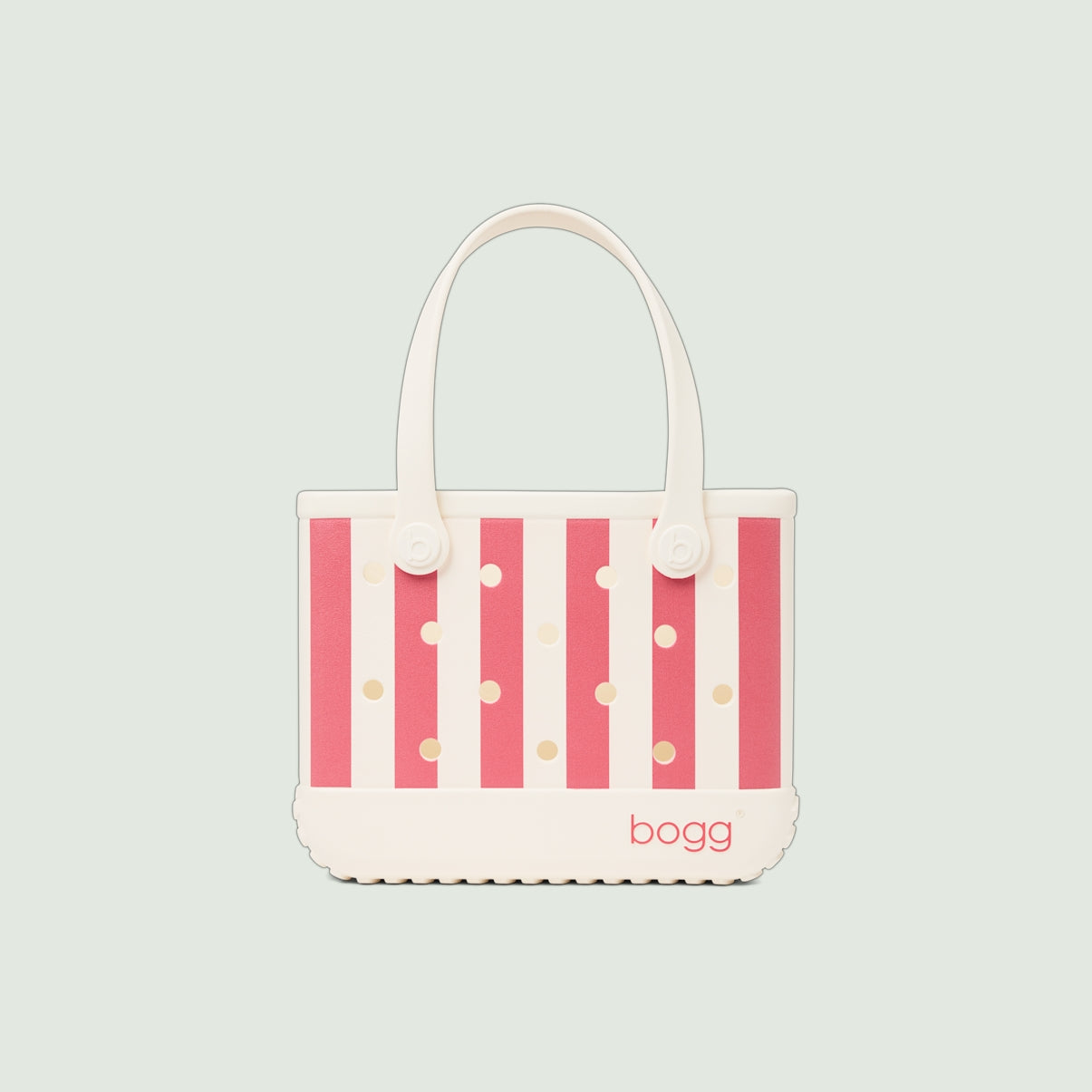Bitty Bogg Bag Capri Coral Stripe Easy Clean Rubber Tote Easy Clean Durable with Makeup Bag for Beach Vacation Travel Organizer Vacation Essentials for Women