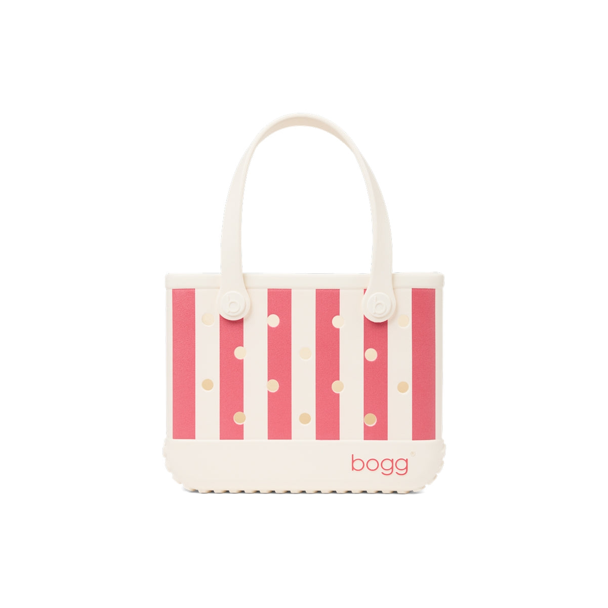 Bitty Bogg Bag Capri Coral Stripe Tropical Resort Beach Bag Stylish Oversized Open Top Access Access for Outdoor Sports