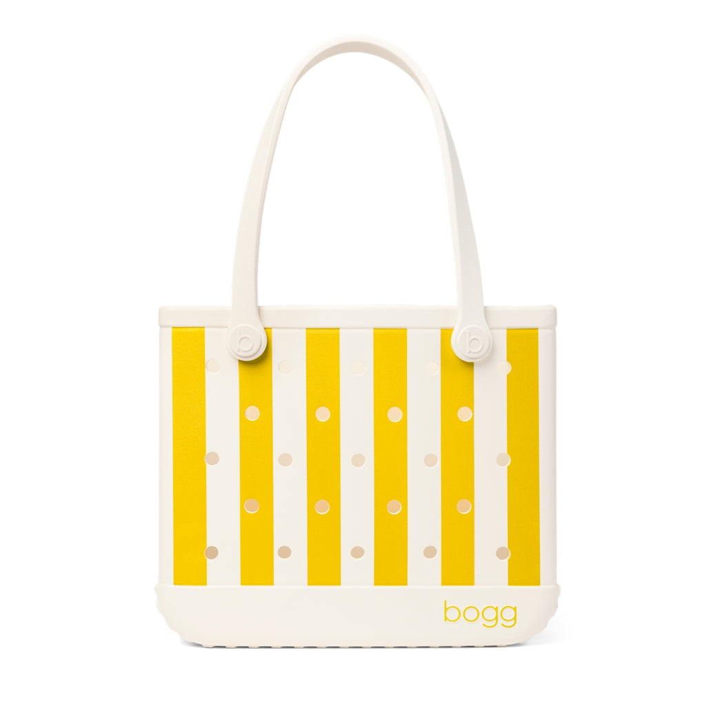Baby Bogg Bag Limoncello Yellow Stripe Summer Escape Beach Bag Heavy Duty Multi Purpose Extra Wide Opening for Boat Excursions