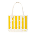 Baby Bogg Bag Limoncello Yellow Stripe Summer Escape Beach Bag Heavy Duty Multi Purpose Extra Wide Opening for Boat Excursions