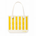 Baby Bogg Bag Limoncello Yellow Stripe Easy Clean Rubber Tote Easy Clean Durable with Makeup Bag for Beach Vacation Travel Organizer Vacation Essentials for Women