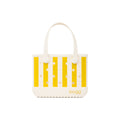 Bitty Bogg Bag Limoncello Yellow Stripe Waterproof EVA Beach Tote Bag Lightweight Tip Resistant with Cosmetic Organizer for Cruise Travel Travel Organizer Vacation Essentials for Women
