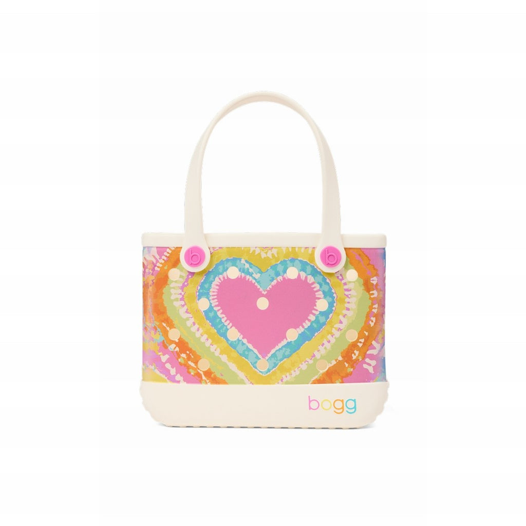 Bitty Bogg Bag Dye licious Heart Pink Taffy Summer Beach Accessories Bag Sandproof Easy Clean with Adjustable Shoulder Strap for Pool Days Travel Organizer Vacation Essentials for Women