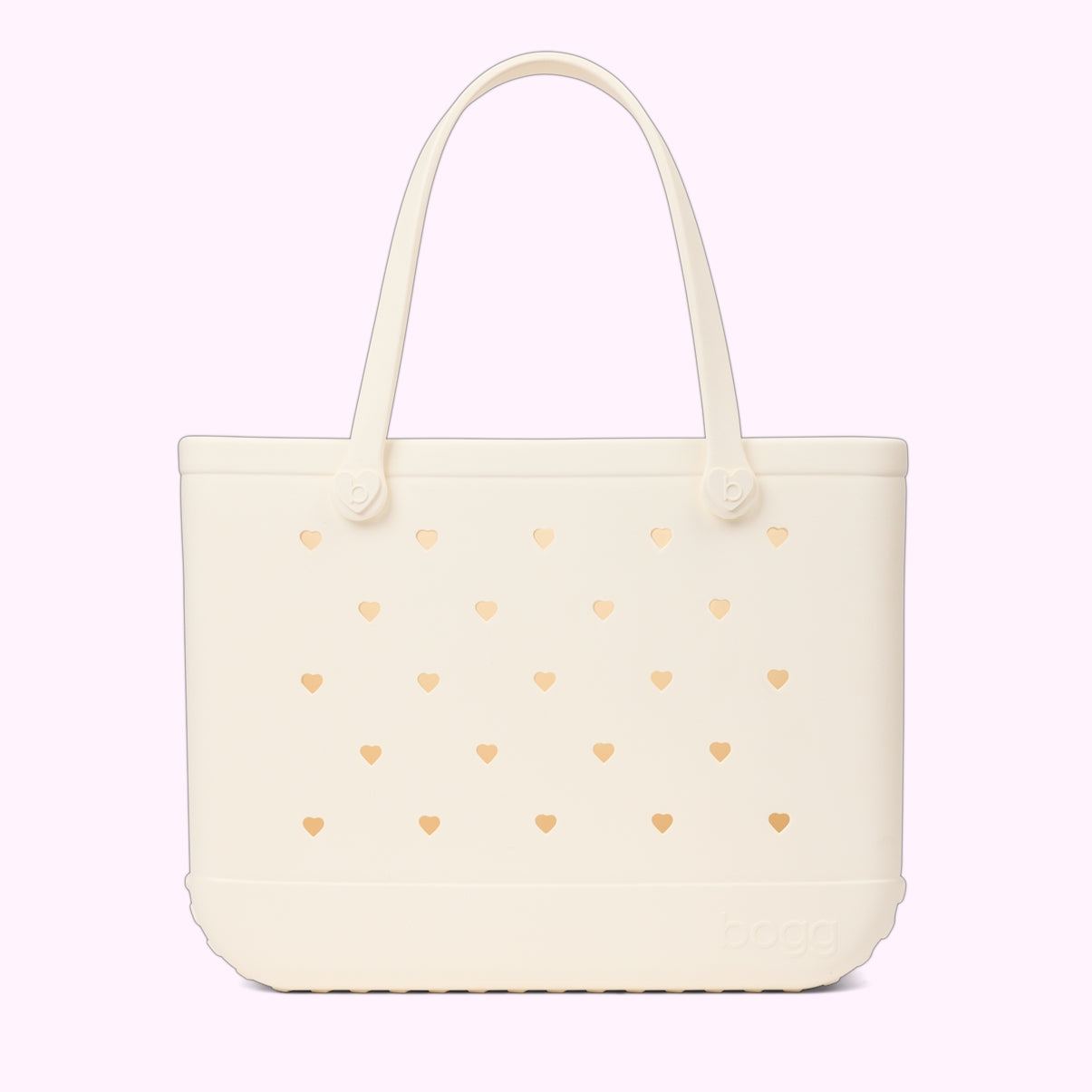 Original Bogg Bag Cut Out Heart Coconut Sunny Getaway Carryall Modern Tip Resistant Easy Maintenance Surface for Cruise Travel