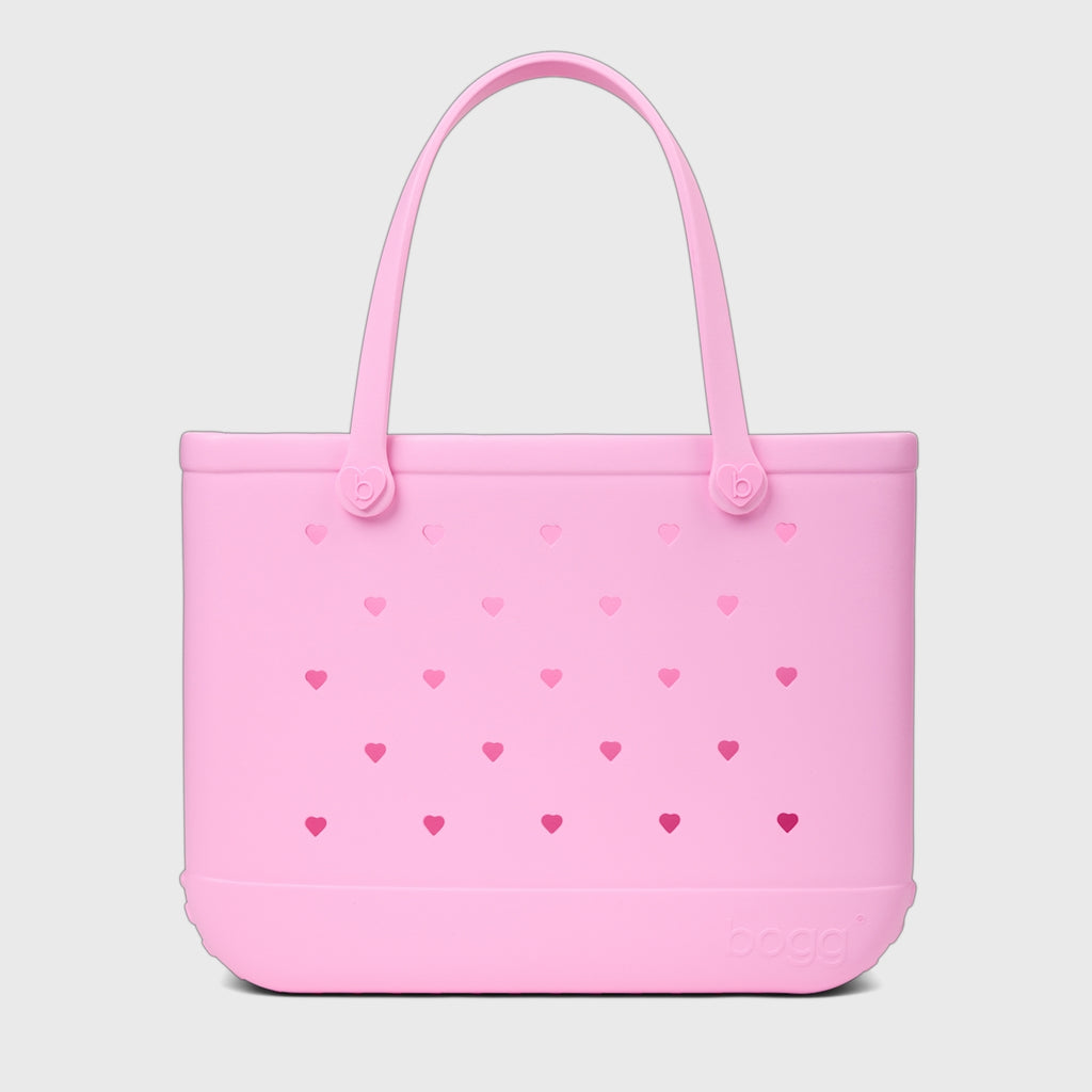Original Bogg Bag Cut Out Heart Pink Taffy Outdoor Leisure Organizer Modern Tip Resistant Accessory Organizer Pouch for Weekend Travel