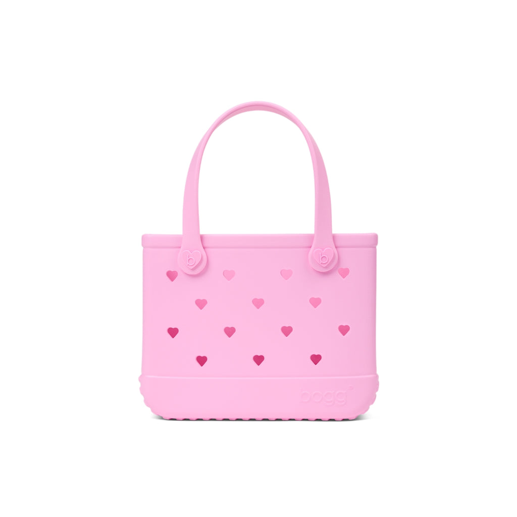 Bitty Bogg Bag Cut Out Heart Pink Taffy Beach Club Waterproof Tote Luxury Waterproof Deep Storage Interior for Family Trips