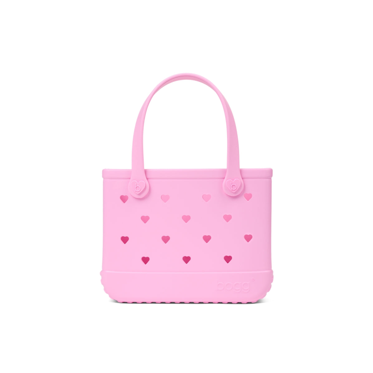 Bitty Bogg Bag Cut Out Heart Pink Taffy Beach Club Waterproof Tote Luxury Waterproof Deep Storage Interior for Family Trips