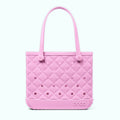 Baby Bogg Bag Quilted Pink Taffy Weekend Getaway Beach Bag Durable Large Capacity with Makeup Bag for Boat Trips Travel Organizer Vacation Essentials for Women