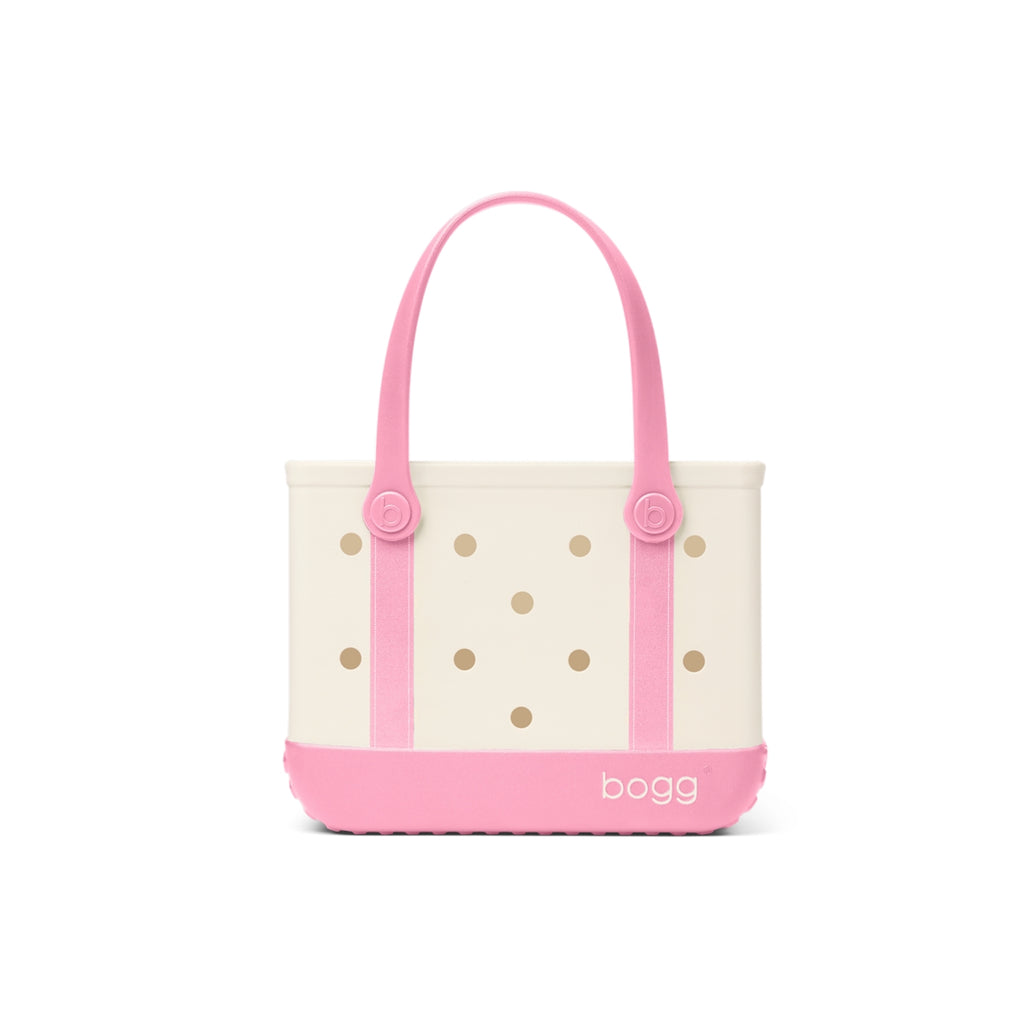 Bitty Bogg Bag Varsity Blowing Pink Bubbles Sunny Getaway Carryall Heavy Duty Easy Clean Deep Storage Interior for Boat Excursions
