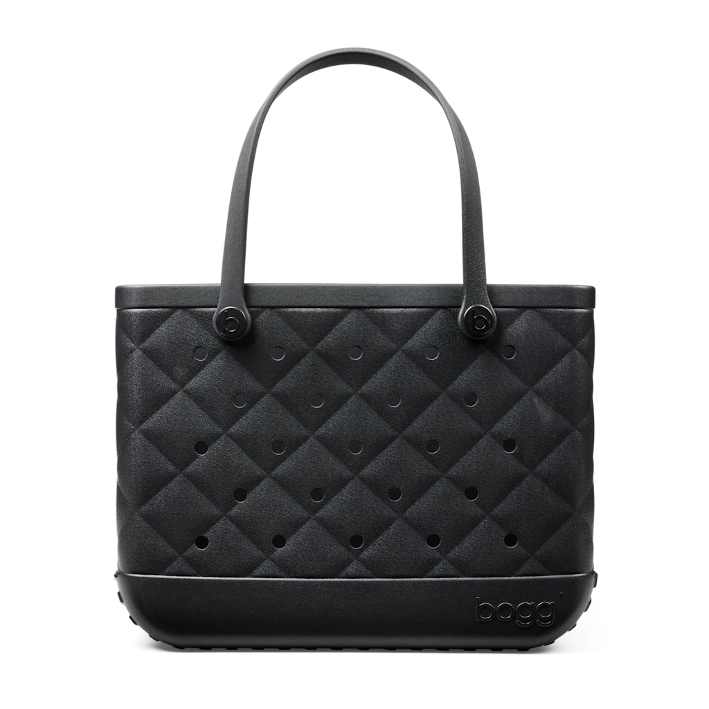 Original Bogg Bag Quilted LBD Black Resort Vacation Beach Tote Easy Clean Travel Friendly with Spacious Interior for Tropical Vacations Travel Organizer Vacation Essentials for Women