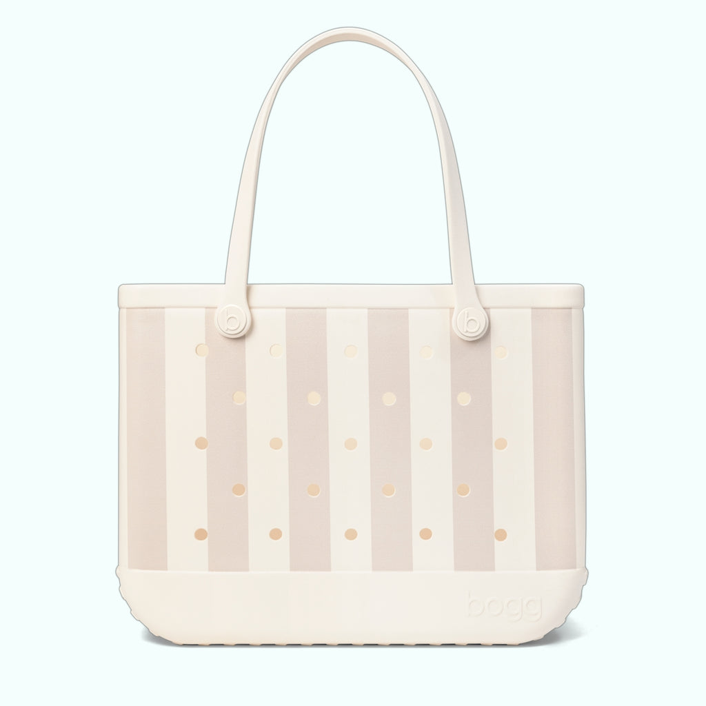 Original Bogg Bag Beachside Stripe Vacation Essentials Beach Organizer Travel Friendly Large Capacity with Makeup Bag for Summer Travel Travel Organizer Vacation Essentials for Women