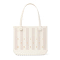 Baby Bogg Bag Beachside Stripe Resort Vacation Beach Tote Lightweight Sandproof with Makeup Bag for Water Sports Travel Organizer Vacation Essentials for Women