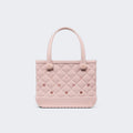 Bitty Bogg Bag Quilted Rose Petal Boat Trip Waterproof Tote Oversized Lightweight with Easy Clean Surface for Tropical Vacations Travel Organizer Vacation Essentials for Women