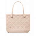Original Bogg Bag Quilted Freshly Pressed Linen Seaside Family Tote Stylish Washable Non Slip Bottom Design for Weekend Travel