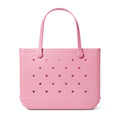Original Bogg Bag Blowing Pink Bubbles Women's Waterproof Beach Tote Large Capacity Easy Clean with Adjustable Shoulder Strap for Lake Adventures Travel Organizer Vacation Essentials for Women