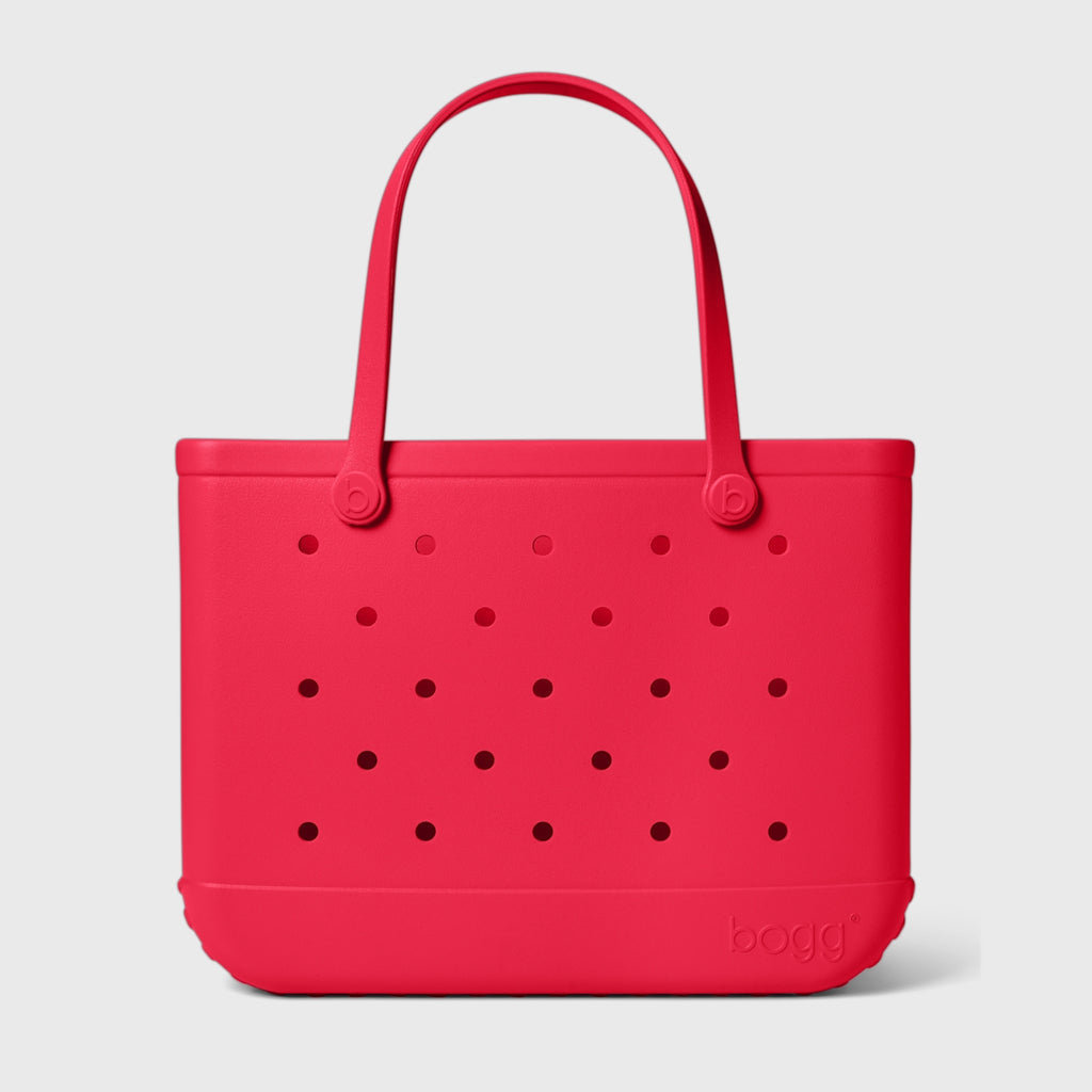 Original Bogg Bag Off to the Races Red Weekend Escape Carryall Ultra Durable Sandproof Bonus Cosmetic Bag Included for Pool Activities