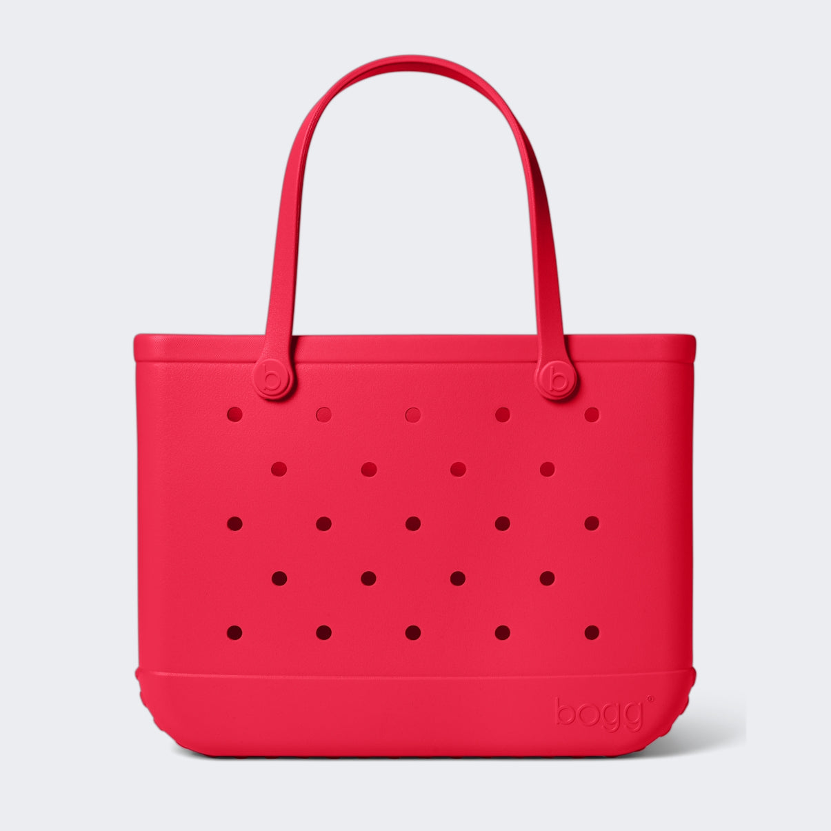 Original Bogg Bag Off to the Races Red Summer Beach Accessories Bag Waterproof Durable with Reinforced Handles for Camping Trips Travel Organizer Vacation Essentials for Women