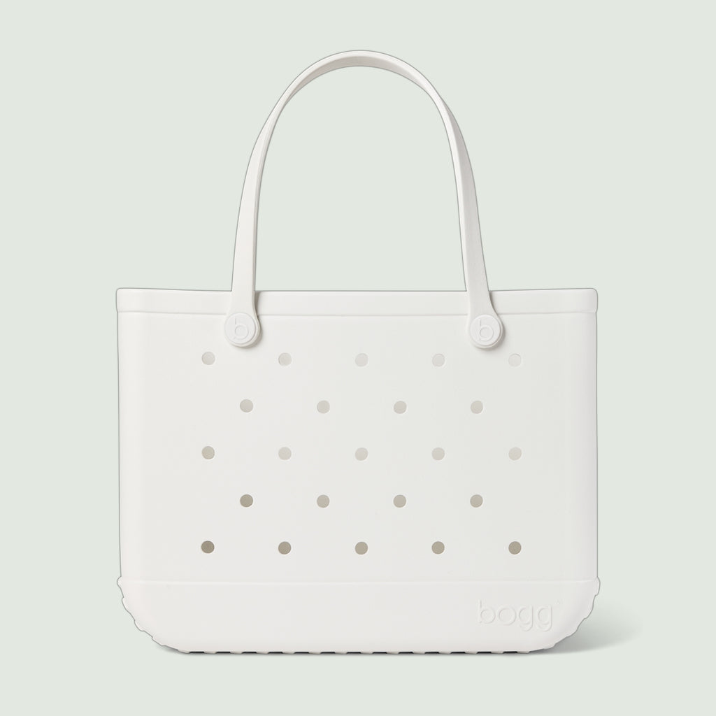 Original Bogg Bag For Shore White Tropical Resort Beach Bag Ultra Durable Quick Dry Bonus Cosmetic Bag Included for Women