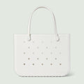 Original Bogg Bag For Shore White Tropical Resort Beach Bag Ultra Durable Quick Dry Bonus Cosmetic Bag Included for Women