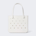 Baby Bogg Bag For Shore White Yacht Day Travel Organizer Functional Tip Resistant Extra Wide Opening for Weekend Travel