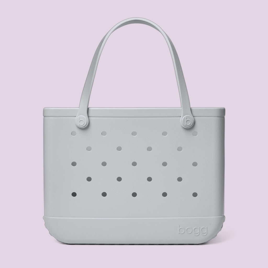 Original Bogg Bag Shades of Gray Sunny Getaway Carryall Lightweight Waterproof Extra Wide Opening for Resort Vacations