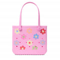 Baby Bogg Bag Happy Flowers Cruise Essentials Travel Tote Oversized Sandproof with Easy Clean Surface for Weekend Getaways Travel Organizer Vacation Essentials for Women
