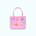 Bitty Bogg Bag Happy Flowers Pool Party Storage Bag Functional Large Capacity Open Top Access Access for Outdoor Sports