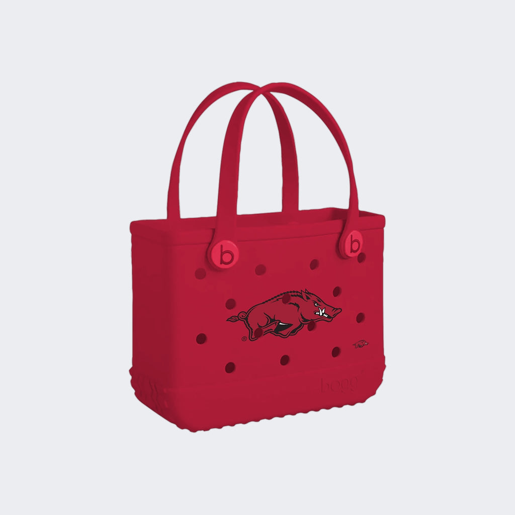 Bitty Bogg Bag Arkansas Razorbacks Women's Waterproof Beach Tote Durable Oversized with Reinforced Handles for Tropical Vacations Travel Organizer Vacation Essentials for Women