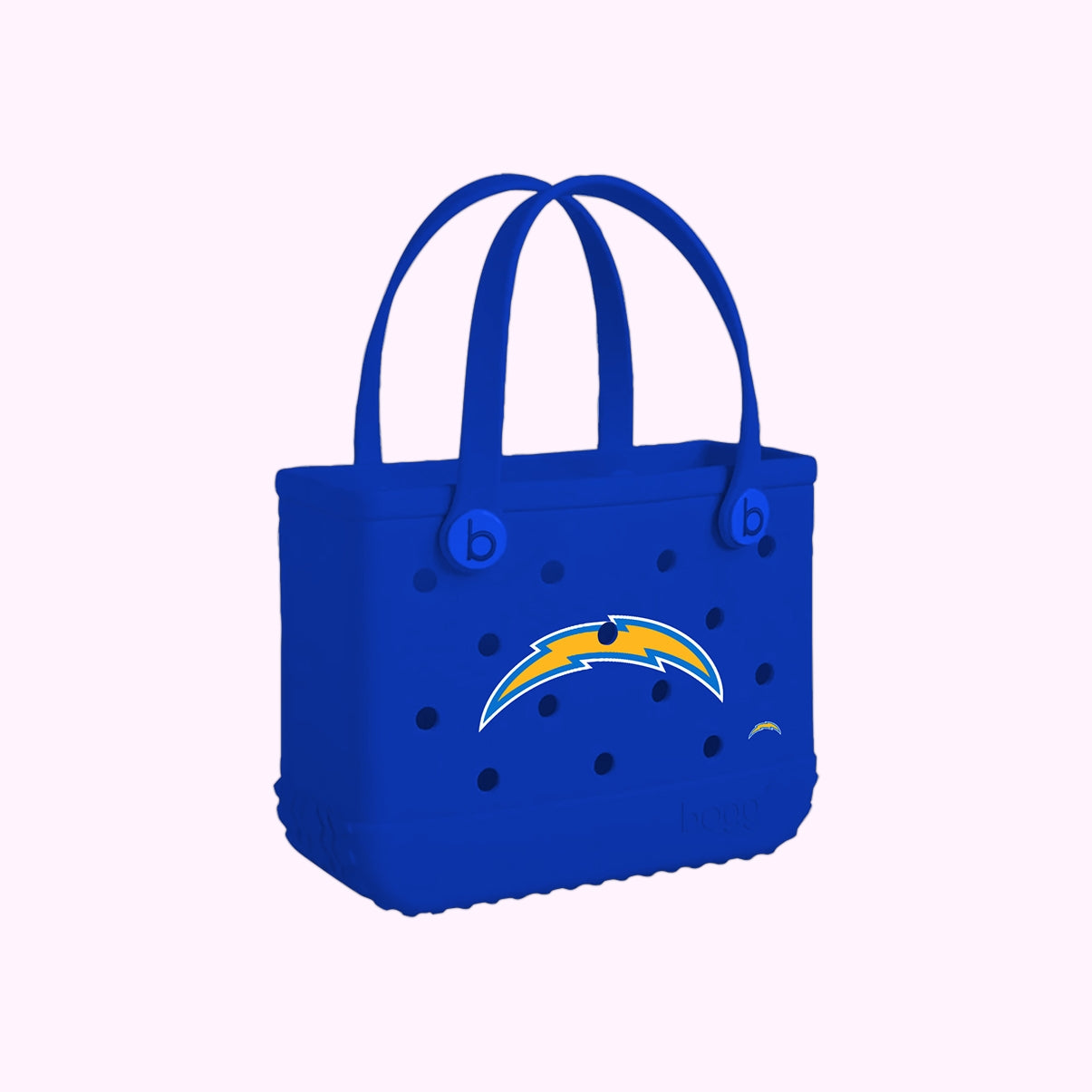 Bitty Bogg Bag Los Angeles Chargers Poolside Storage Carryall Durable Washable with Travel Accessory Pouch for Family Beach Days Travel Organizer Vacation Essentials for Women
