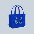 Bitty Bogg Bag Indianapolis Colts Premium EVA Pool Bag Easy Clean Tip Resistant with Spacious Interior for Pool Days Travel Organizer Vacation Essentials for Women