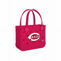 Bitty Bogg Bag Cincinnati Reds Oversized Beach Travel Tote Easy Clean Tip Resistant with Cosmetic Organizer for Pool Days Travel Organizer Vacation Essentials for Women