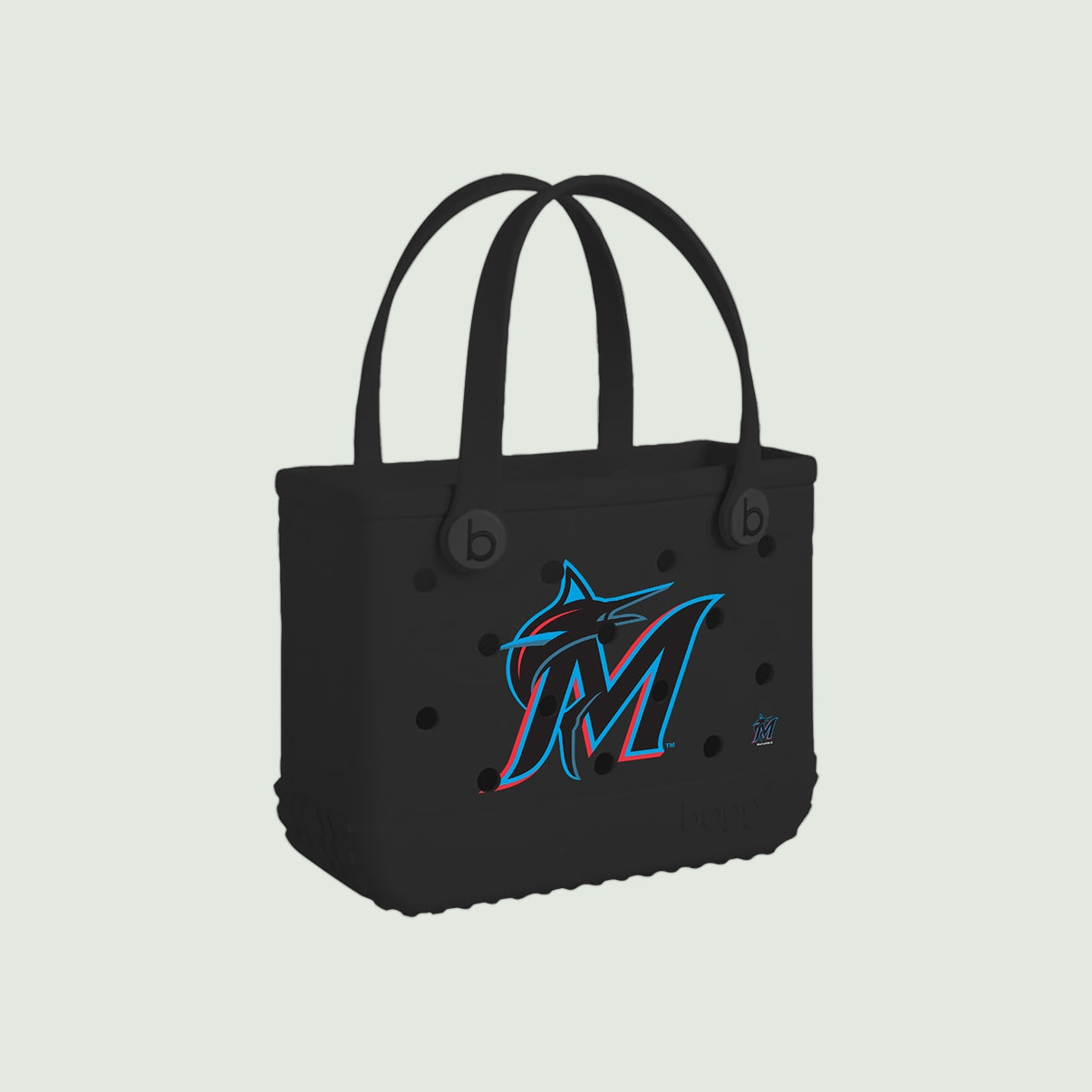 Bitty Bogg Bag Miami Marlins Outdoor Adventure Pool Tote Travel Friendly Tip Resistant with Travel Accessory Pouch for Summer Travel Travel Organizer Vacation Essentials for Women