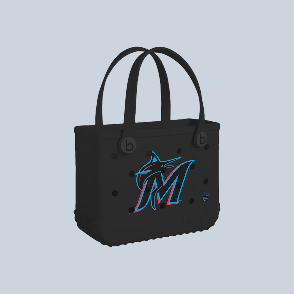 Bitty Bogg Bag Miami Marlins Weekend Getaway Beach Bag Waterproof Sandproof with Non Slip Bottom for Lake Adventures Travel Organizer Vacation Essentials for Women