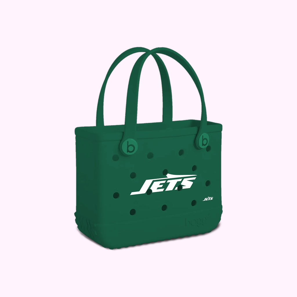 Bitty Bogg Bag New York Jets Resort Collection Carryall Portable Multi Purpose Deep Storage Interior for Summer Adventures