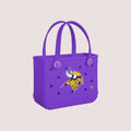 Bitty Bogg Bag Minnesota Vikings Sand Resistant Beach Storage Bag Durable Travel Friendly with Waterproof Phone Pouch for Camping Trips Travel Organizer Vacation Essentials for Women
