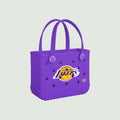 Bitty Bogg Bag Los Angeles Lakers Sand Resistant Beach Storage Bag Travel Friendly Waterproof with Spacious Interior for Cruise Travel Travel Organizer Vacation Essentials for Women