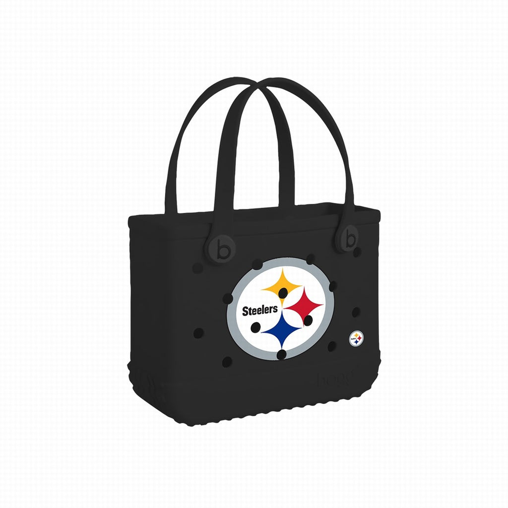 Bitty Bogg Bag Pittsburgh Steelers Weekend Getaway Beach Bag Travel Friendly Durable with Non Slip Bottom for Weekend Getaways Travel Organizer Vacation Essentials for Women