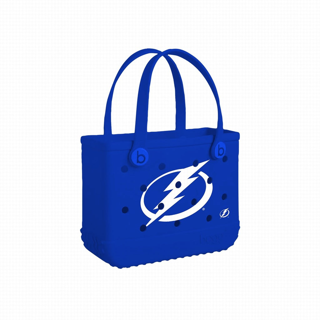 Bitty Bogg Bag Tampa Bay Lightning Large Capacity Beach Carryall Tip Resistant Oversized with Adjustable Shoulder Strap for Camping Trips Travel Organizer Vacation Essentials for Women