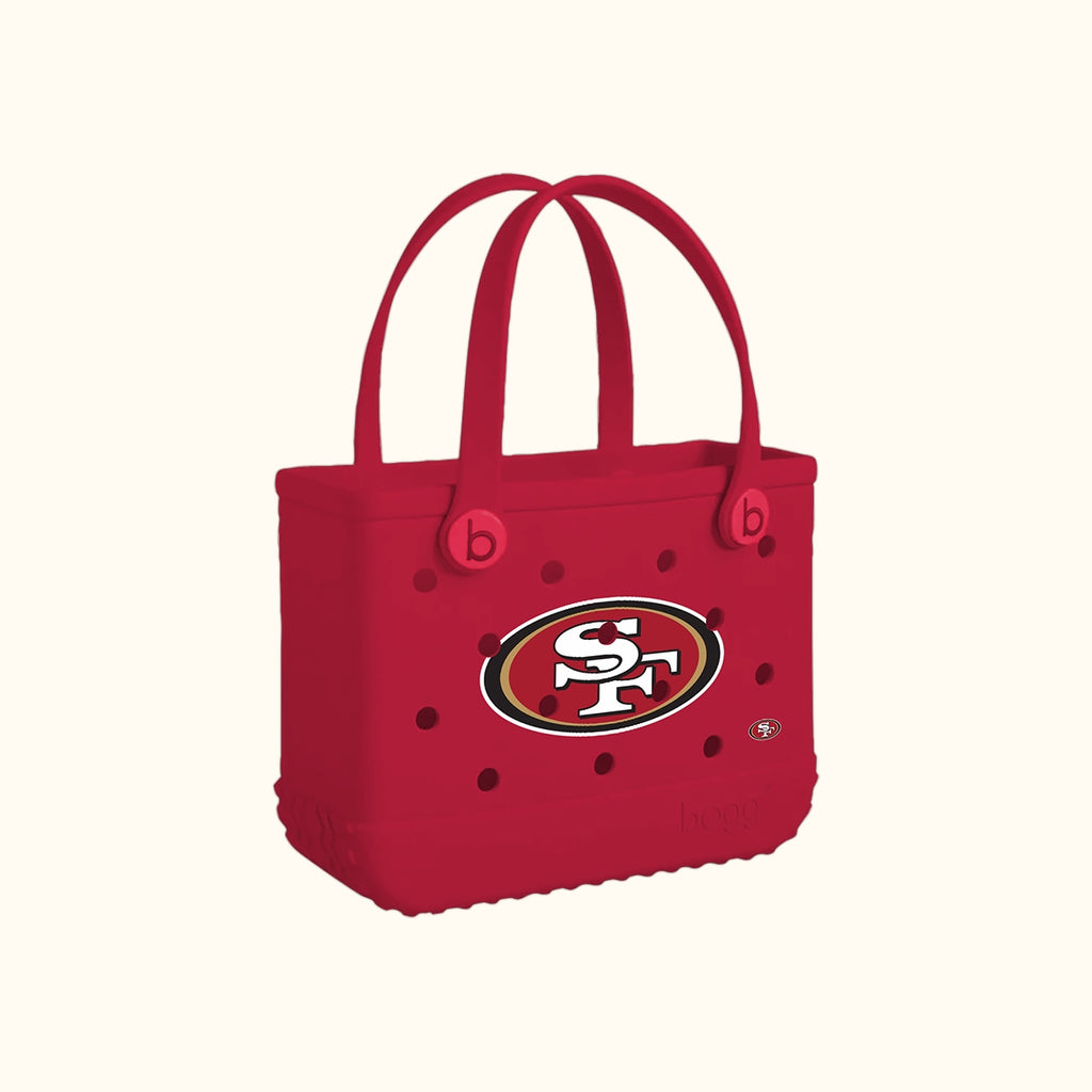 Bitty Bogg Bag San Francisco 49ers Premium EVA Pool Bag Sandproof Oversized with Easy Clean Surface for Camping Trips Travel Organizer Vacation Essentials for Women