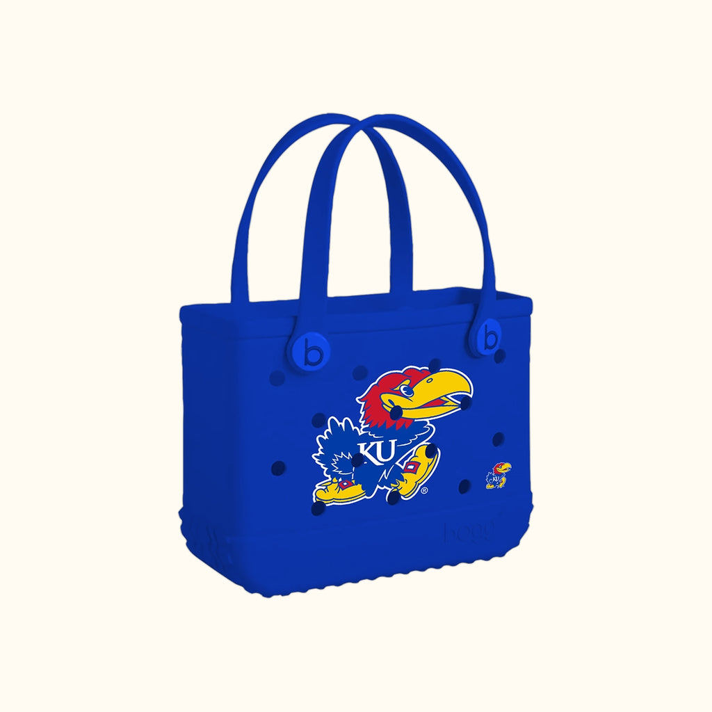 Bitty Bogg Bag Kansas Jayhawks Beach Picnic Storage Bag Heavy Duty Easy Clean Reinforced Grip Handles for Resort Vacations