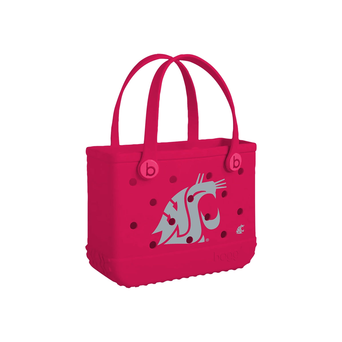 Bitty Bogg Bag Washington State Cougars Beach Club Waterproof Tote Luxury Oversized Deep Storage Interior for Women