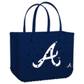 Original Bogg Bag Atlanta Braves Poolside Storage Carryall Durable Sandproof with Reinforced Handles for Cruise Travel Travel Organizer Vacation Essentials for Women