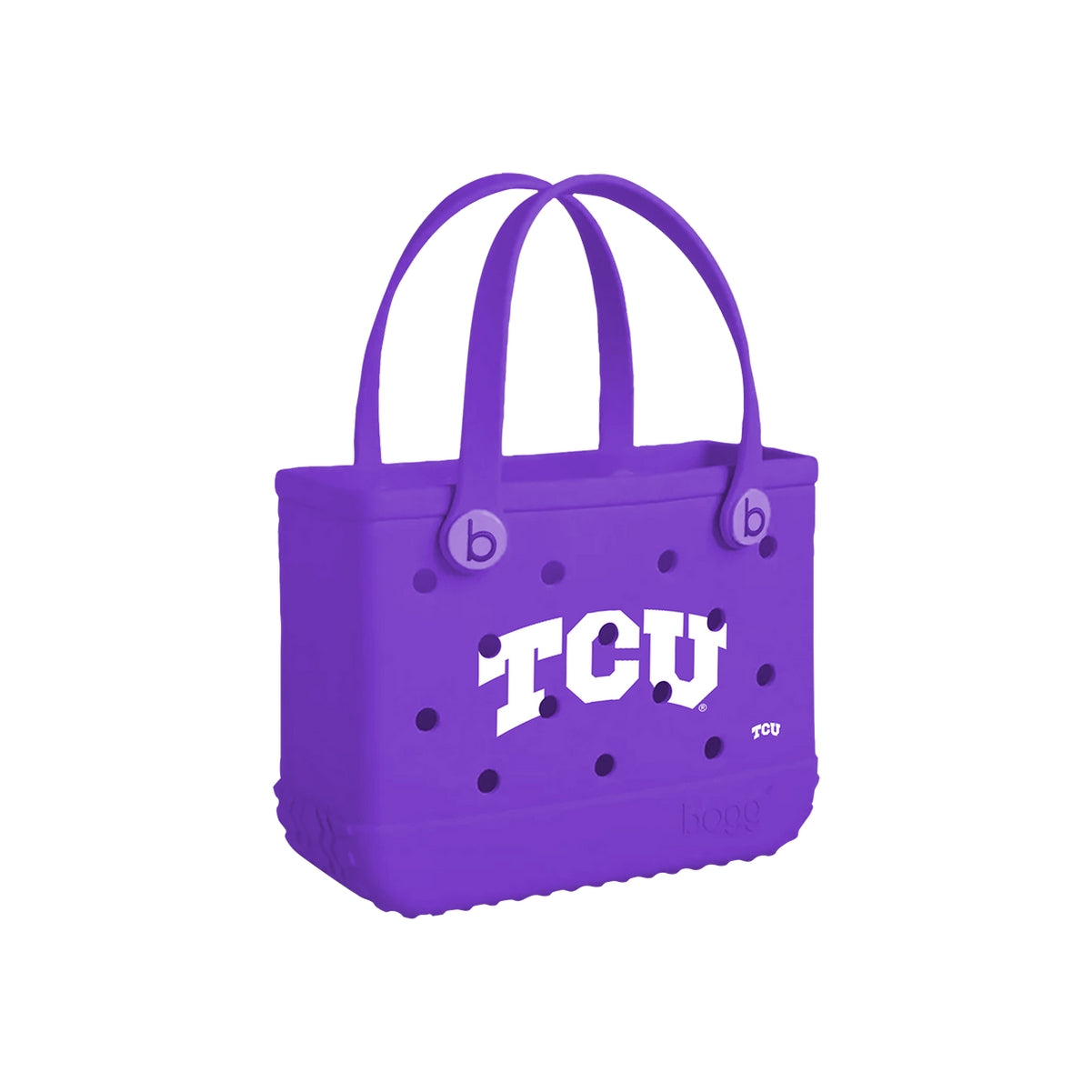 Bitty Bogg Bag TCU Horned Frogs Summer Beach Accessories Bag Oversized Sandproof with Reinforced Handles for Weekend Getaways Travel Organizer Vacation Essentials for Women