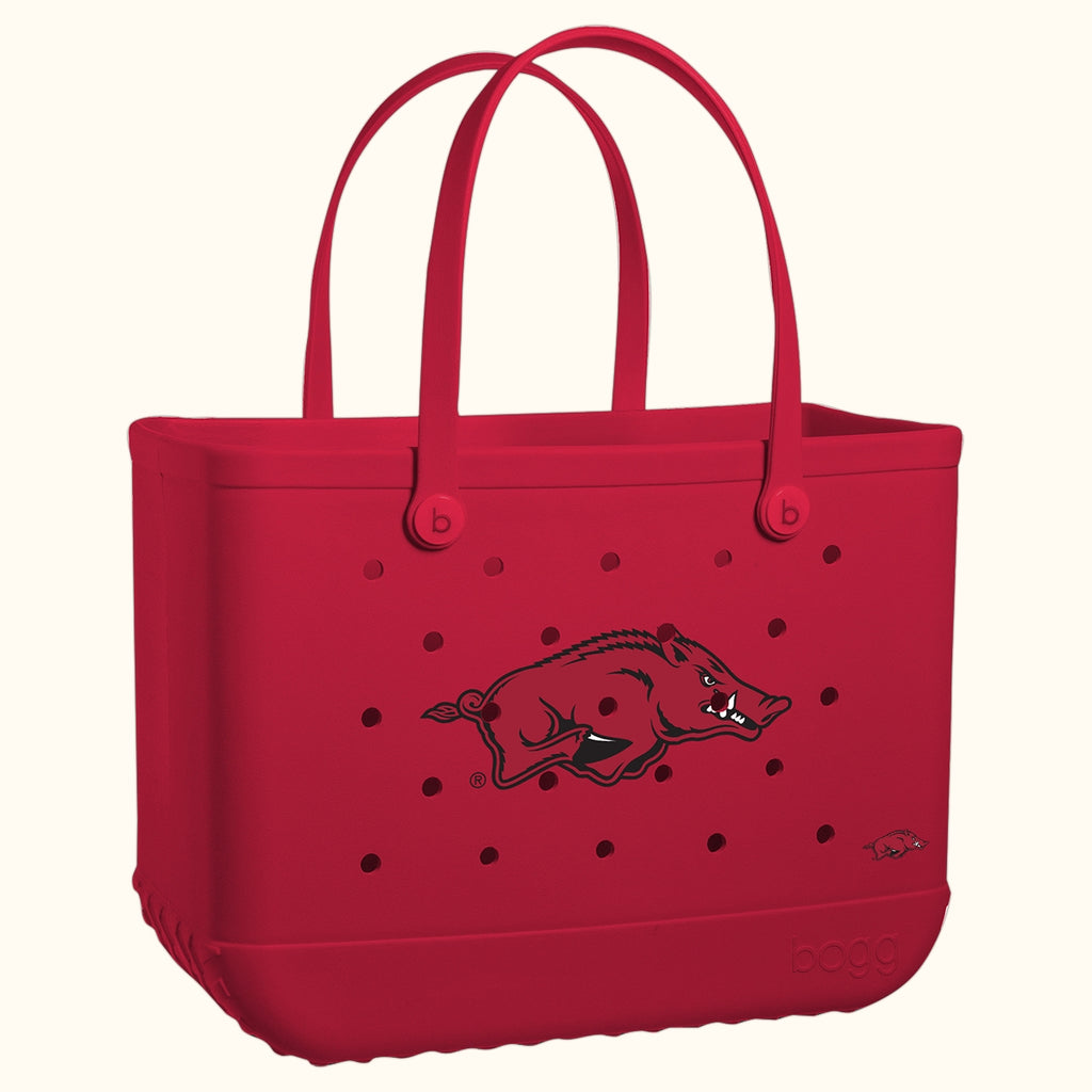 Original Bogg Bag Arkansas Razorbacks Quick Dry Beach Storage Tote Lightweight Oversized with Cosmetic Organizer for Summer Travel Travel Organizer Vacation Essentials for Women