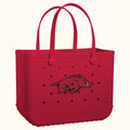 Original Bogg Bag Arkansas Razorbacks Quick Dry Beach Storage Tote Lightweight Oversized with Cosmetic Organizer for Summer Travel Travel Organizer Vacation Essentials for Women