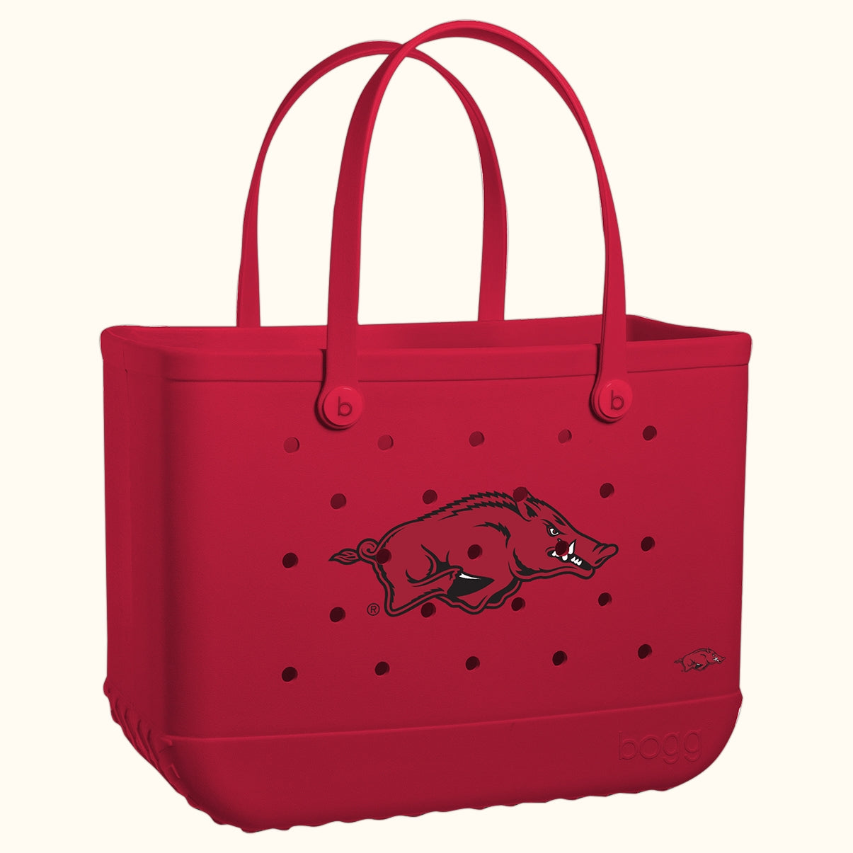 Original Bogg Bag Arkansas Razorbacks Quick Dry Beach Storage Tote Lightweight Oversized with Cosmetic Organizer for Summer Travel Travel Organizer Vacation Essentials for Women