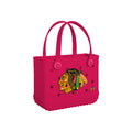 Bitty Bogg Bag Chicago Blackhawks Waterproof EVA Beach Tote Bag Tip Resistant Sandproof with Extra Storage Compartments for Boat Trips Travel Organizer Vacation Essentials for Women
